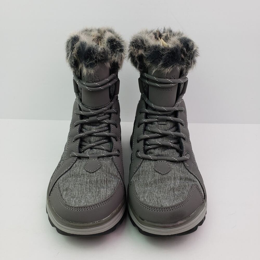 Ryka Brisk Womens Sz 7W Charcoal Grey Water Repellent Quilted Ankle Winter Boots - Picture 5 of 12